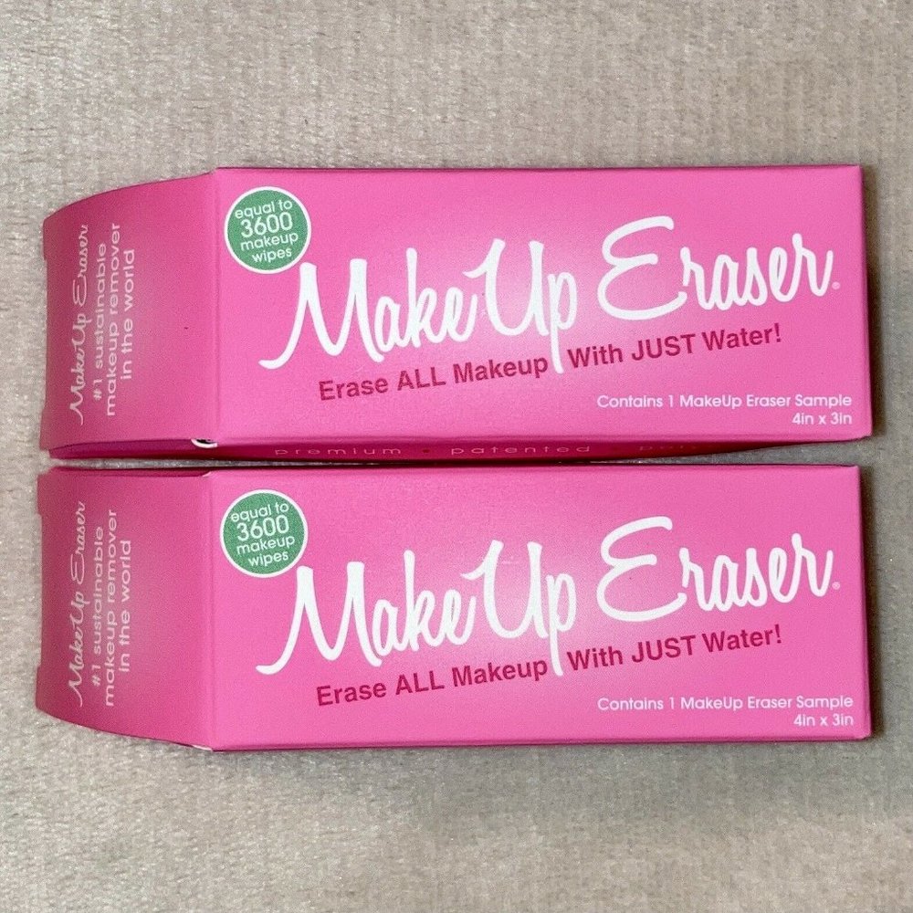 2 Pink MakeUp Eraser Mini Bundle  NEW IN BOX